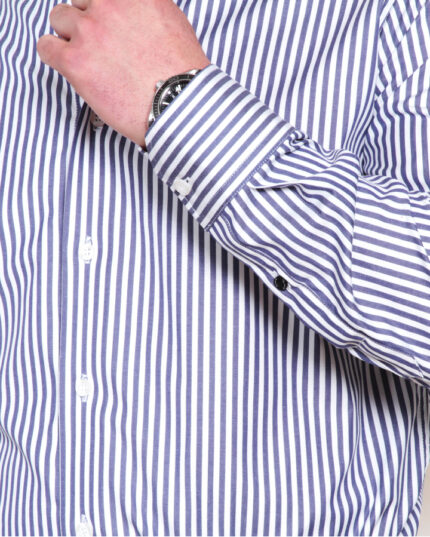 Camisa Líneas Azul Petróleo