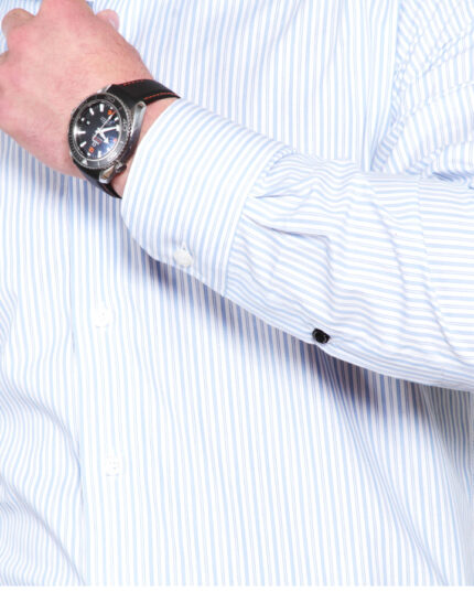 Camisa Líneas Gruesas y Finas Celeste